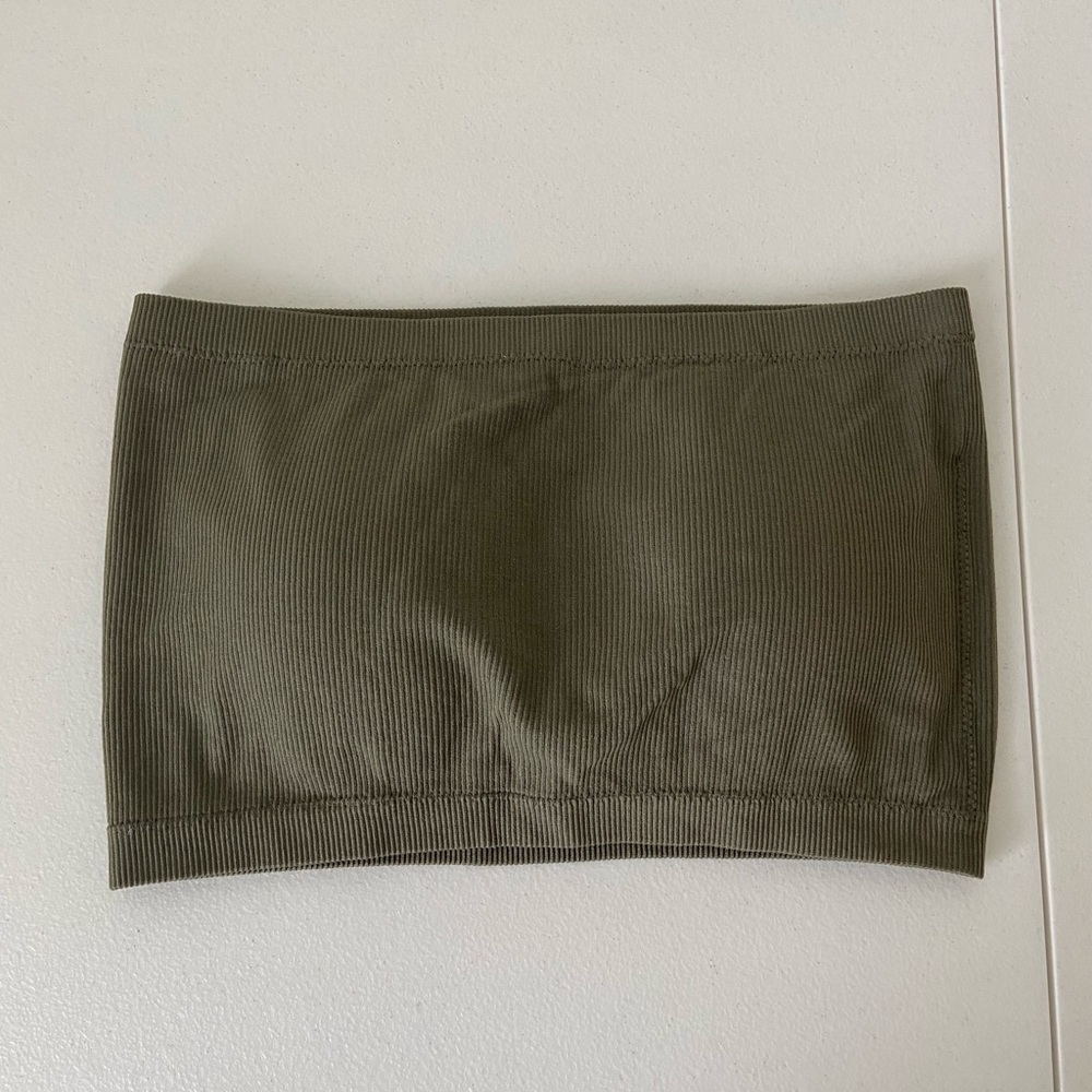 EUC | True by Rue 21 women’s olive green‎ bandeau top — XL
